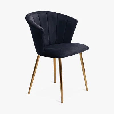Dunelm Kendall Chair Ink Velvet Ink (Blue)