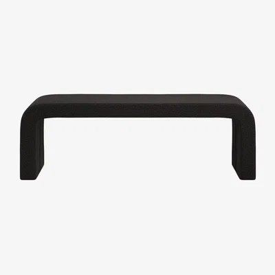 Dunelm Ren Boucle Dining Bench Black
