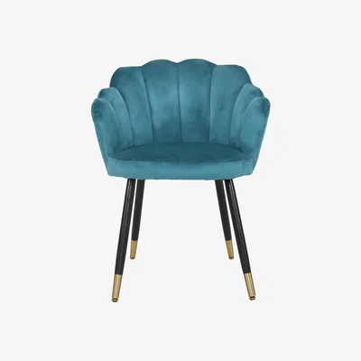 Dunelm Vivian Dining Chair, Velvet Peacock