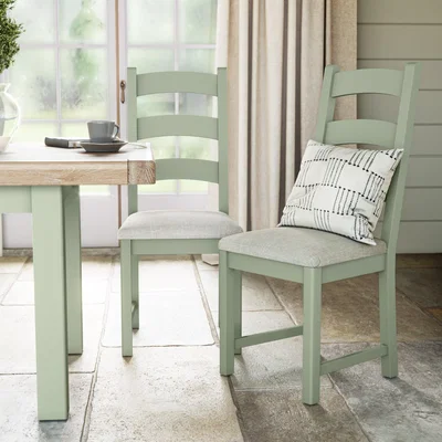 Dunelm Salcombe Ladder Dining Chair, Pine Green