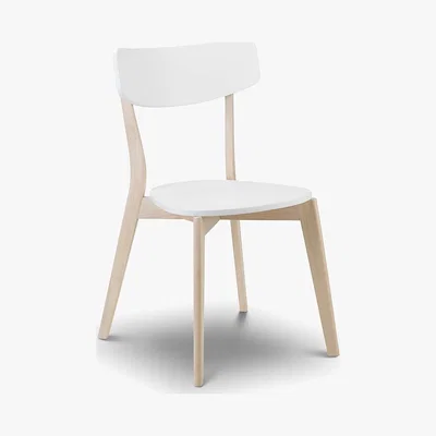 Dunelm Casa Set of 2 Dining Chairs White White