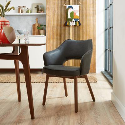 Dunelm Elements Karin Chair Black PU Black