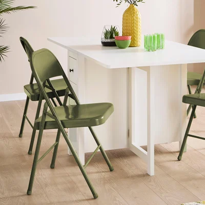 Dunelm Chase Folding Chair, Metal Olive