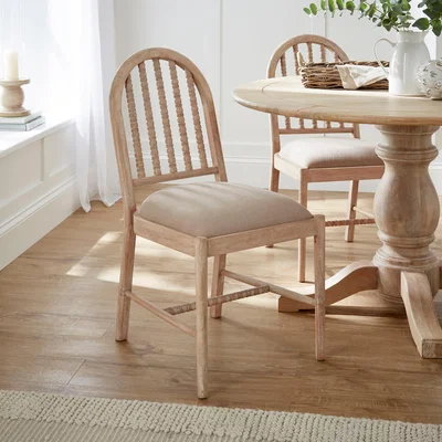 Dunelm Adora Dining Chair, Mango Wood Light Wood