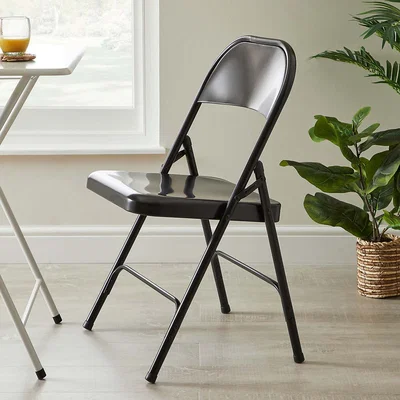 Dunelm Chase Folding Chair Black