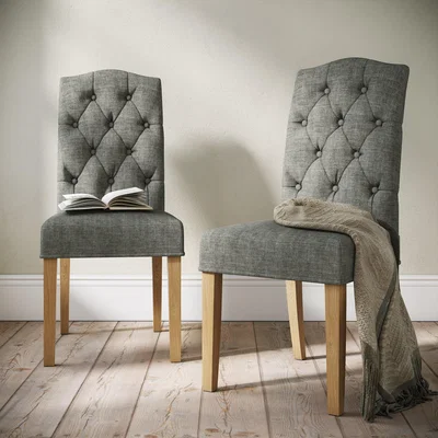 Dunelm Normandy Chelsea Dining Chair, Fabric Grey