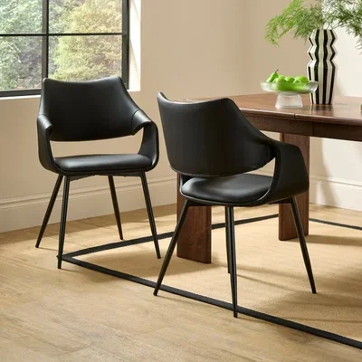 Dunelm Marley Fold Back Chair, Faux Leather