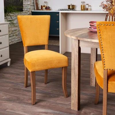 Dunelm Hallie Dining Chair Amber Gold