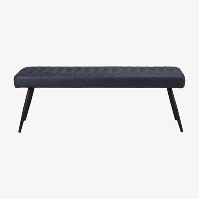 Dunelm Montreal Faux Leather Dining Bench Black