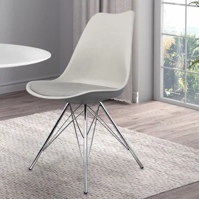 Dunelm Fusion Living Soho Plastic Dining Chair Light Grey