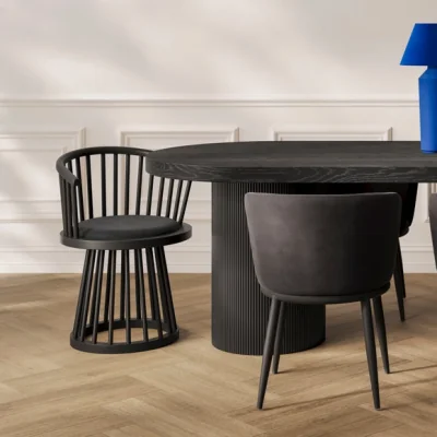 Dunelm Return - LPD Lina Dining Chair, Velvet