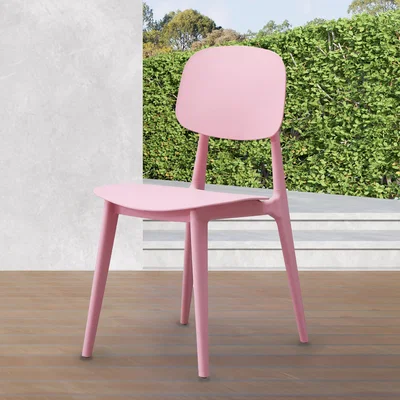 Dunelm Fusion Living Oslo Plastic Dining Chair Baby Pink