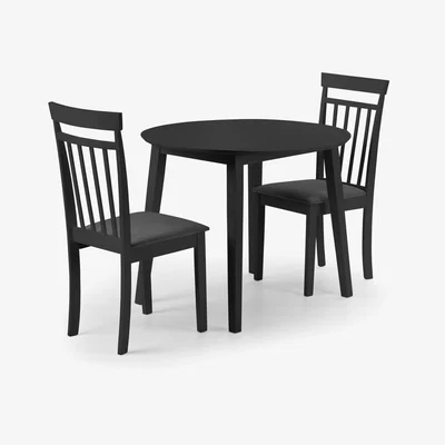 Dunelm Coast Set of 2 Dining Chairs Black