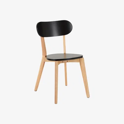 Dunelm Julius Set of 2 Dining Chairs Black