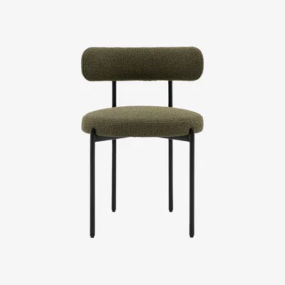 Dunelm Set of 2 Mesa Dining Chairs, Fabric Green