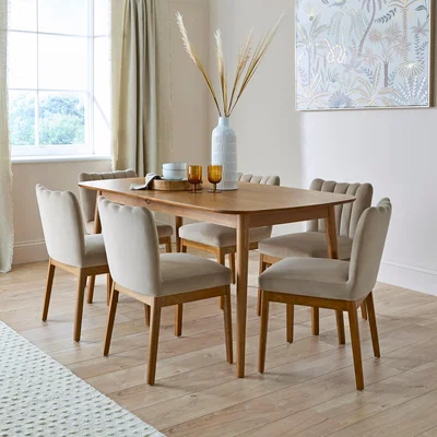 Dunelm Delilah Dining Chair, Fabric Mink
