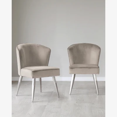 Danetti Mellow Champagne Velvet Dining Chair