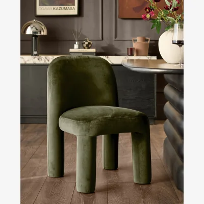 Danetti Mason olive green velvet dining chair