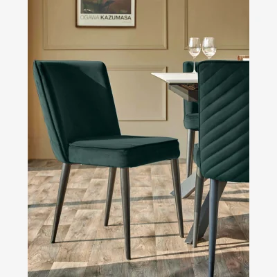 Danetti Serena Dark Green Velvet Dining Chair