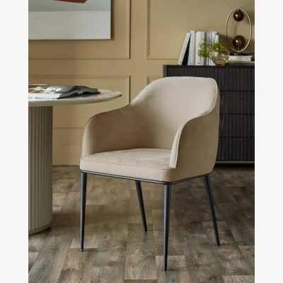 Danetti Harley champagne chenille dining chair