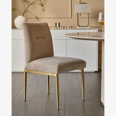 Danetti Keira Champagne Velvet Dining Chair