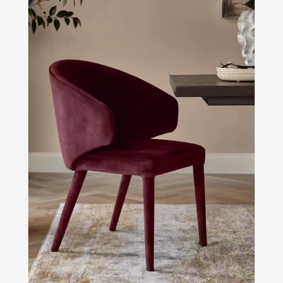 Danetti Ethan plum velvet dining chair