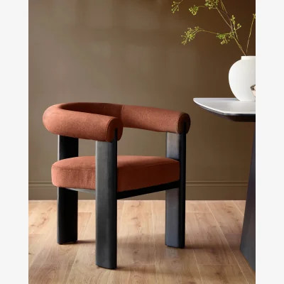 Danetti Orion toffee red fabric dining chair