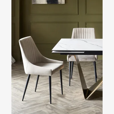 Danetti Blakely Champagne Velvet Dining Chair