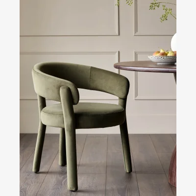 Danetti Anya olive green velvet dining chair
