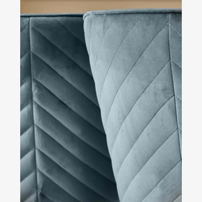 Danetti Serena Blue Grey Velvet Dining Chair