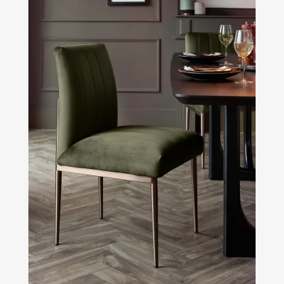 Danetti Kendra olive green velvet dining chair