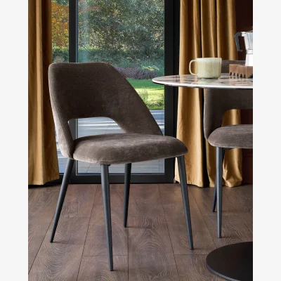 Danetti Lottie mocha fabric dining chair