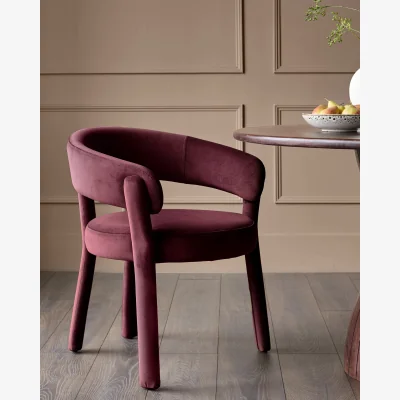 Danetti Anya plum velvet dining chair