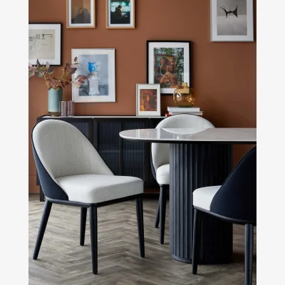 Danetti Scarlett black mixed material dining chair