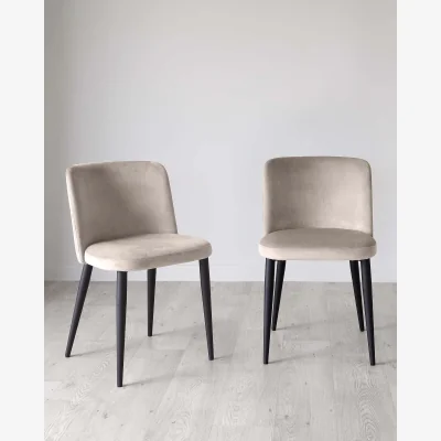Danetti Trinny Champagne Velvet Dining Chair