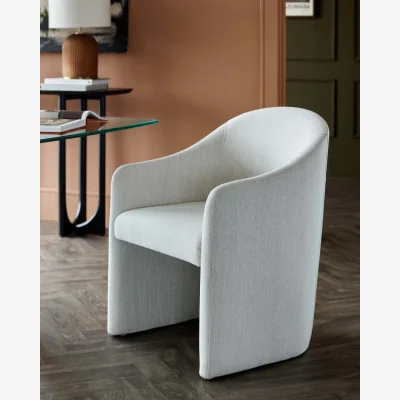 Danetti Freya ivory dual tone fabric dining chair