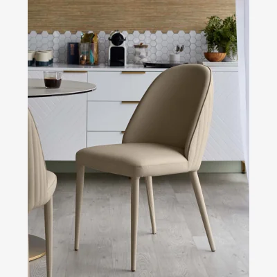 Danetti Saylor natural faux leather dining chair