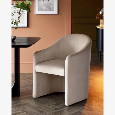 Danetti Freya champagne velvet dining chair