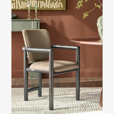 Danetti Esme mocha leather dining chair