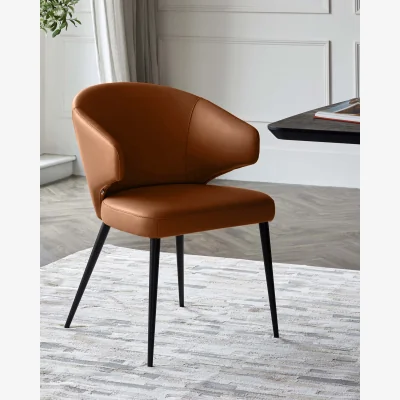 Danetti Landon tan leather dining chair