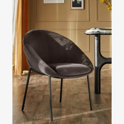 Danetti Phoebe dark mocha velvet dining chair