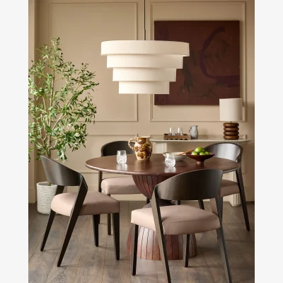 Danetti Enzo mocha leather dining chair