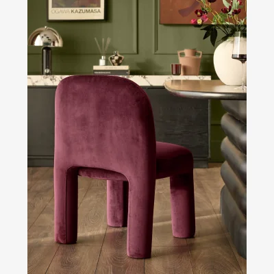 Danetti Mason plum velvet dining chair