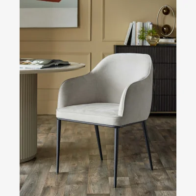 Danetti Harley natural grey chenille dining chair