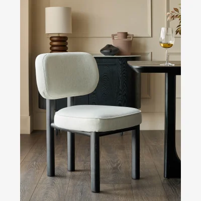 Danetti Henley ivory dual tone fabric dining chair