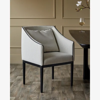 Danetti Julep ivory dual tone fabric dining chair