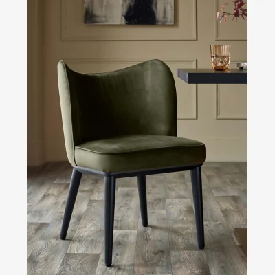 Danetti Evelyn olive green velvet dining chair
