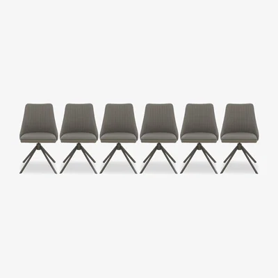 Furniture Village Icon Set of 6 Swivel Dining Chairs