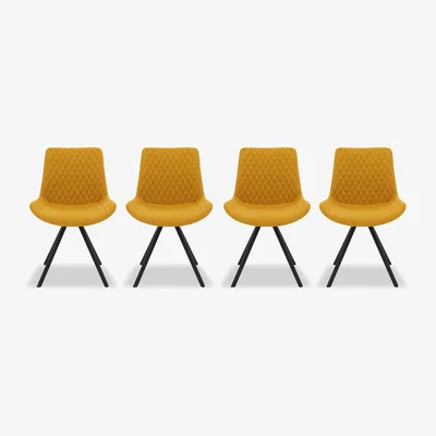 Furniture Village Ion Set of 4 Fabric Dining Chairs