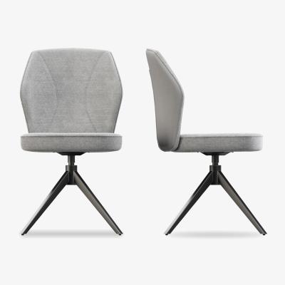 Furniture Village Julio Pair of Swivel Dining Chairs - Stone